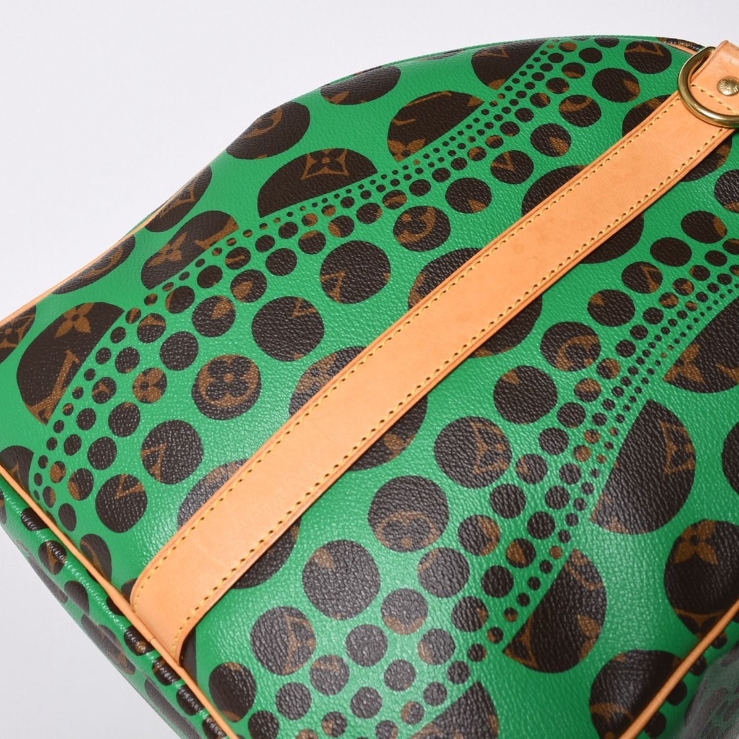 Louis Vuitton Monogram Pumpkin Keepall Bandouliere 55 Green 2-Way Boston Bag — view 6