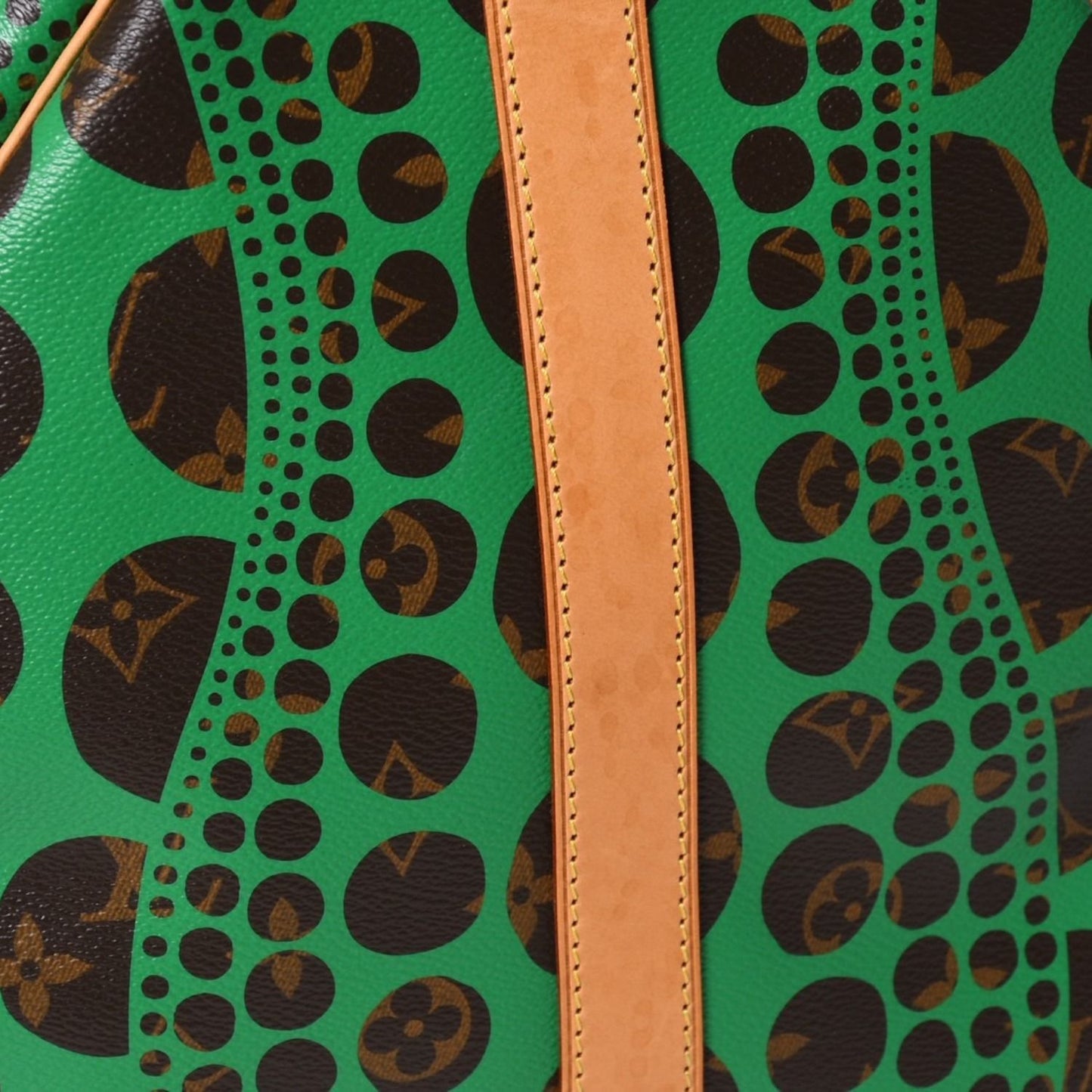 Louis Vuitton Monogram Pumpkin Keepall Bandouliere 55 Green 2-Way Boston Bag — view 5