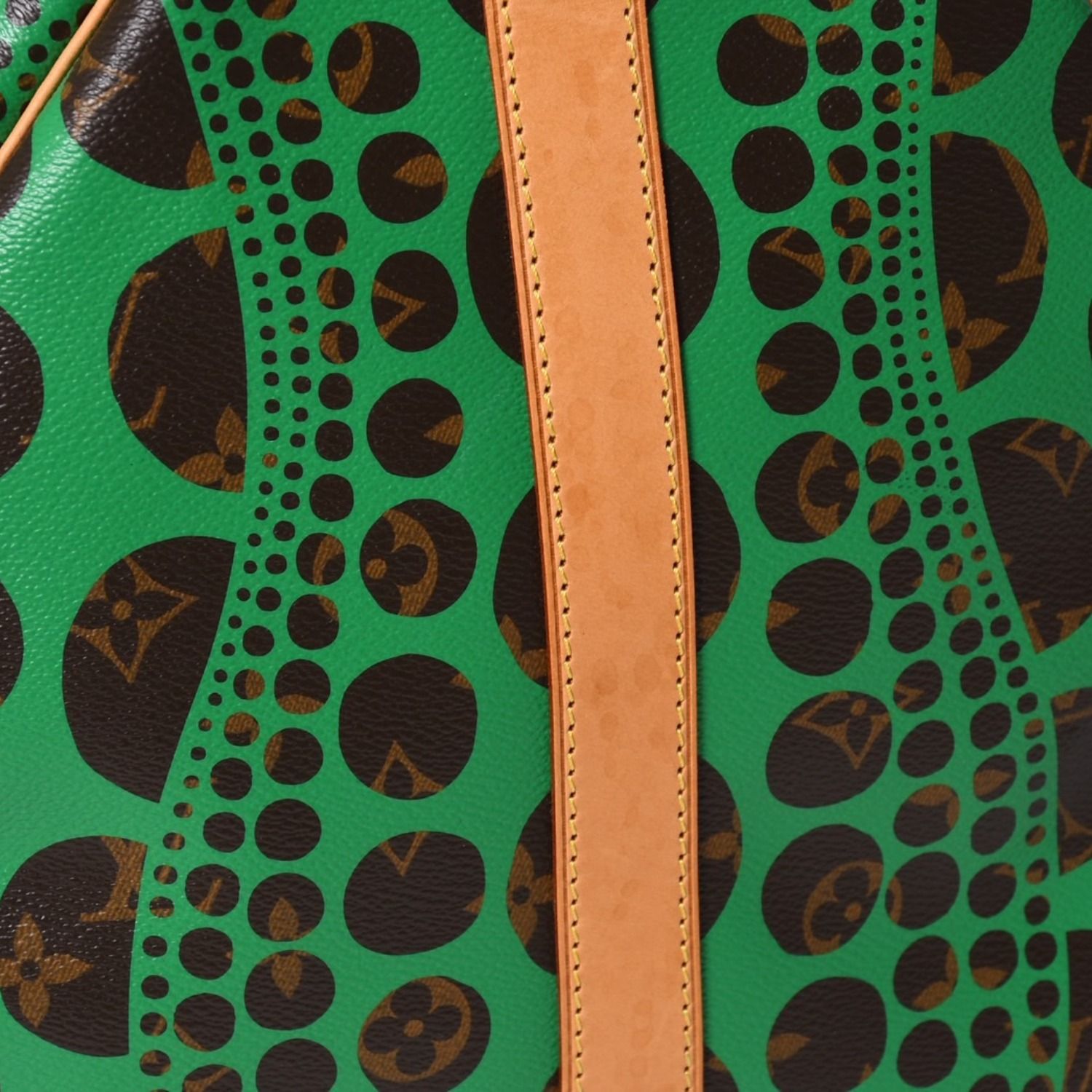 Louis Vuitton Monogram Pumpkin Keepall Bandouliere 55 Green 2-Way Boston Bag — view 5