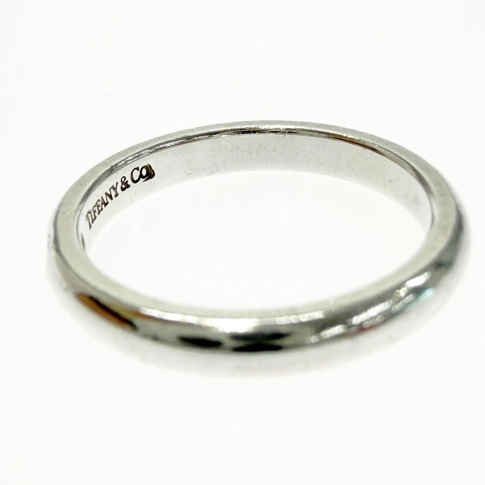 Tiffany & Co Silver Stacking Band Ring Blue — view 6