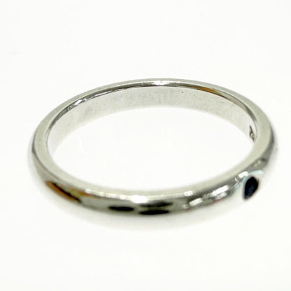 Tiffany & Co Silver Stacking Band Ring Blue — view 8