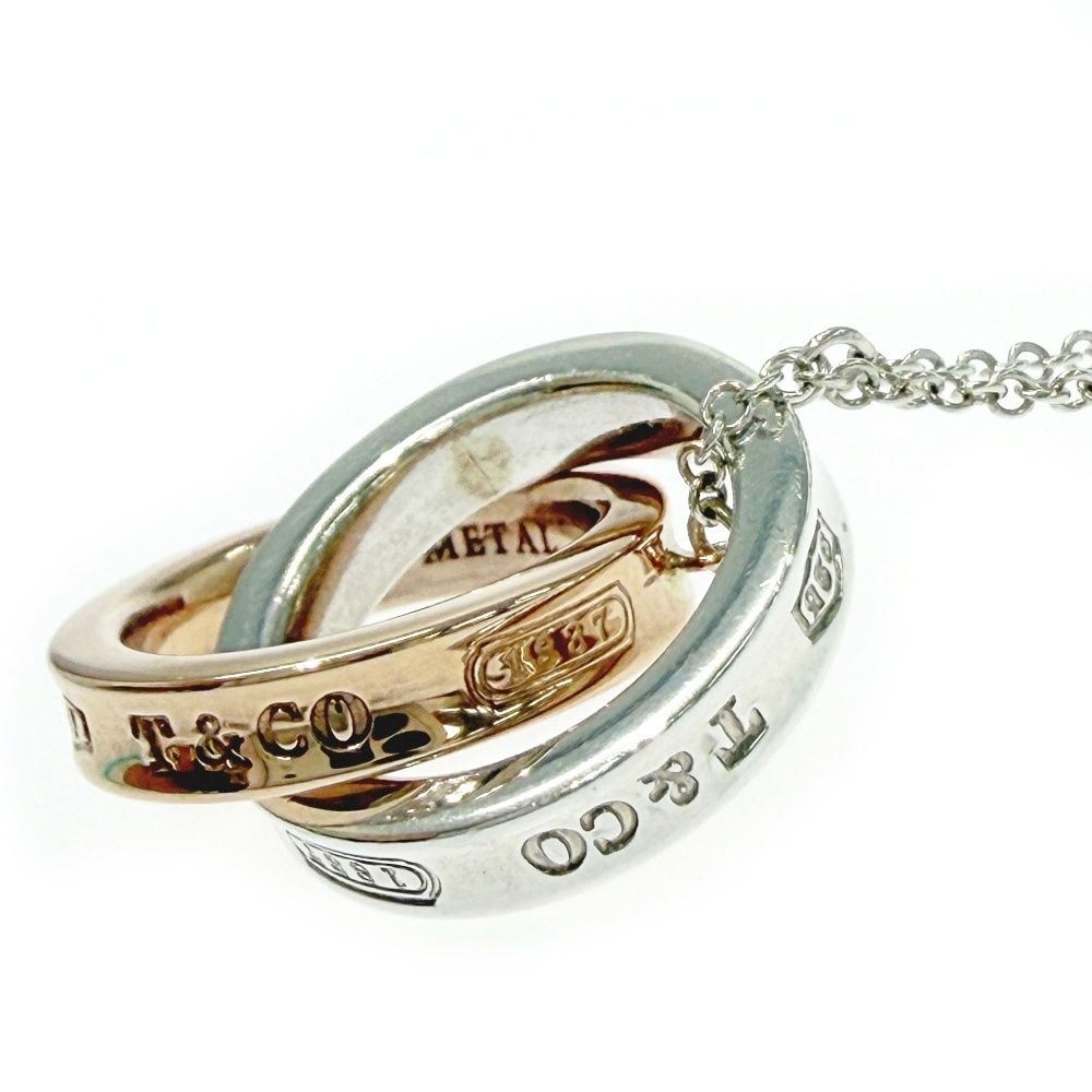Tiffany & Co Silver Interlocking Circle Necklace 925 Meta