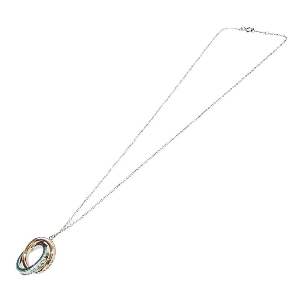Tiffany & Co Silver Interlocking Circle Necklace 925 Meta — view 5