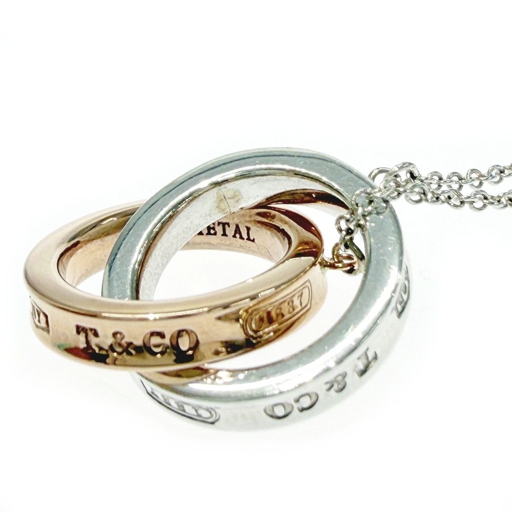 Tiffany & Co Silver Interlocking Circle Necklace 925 Meta — view 2