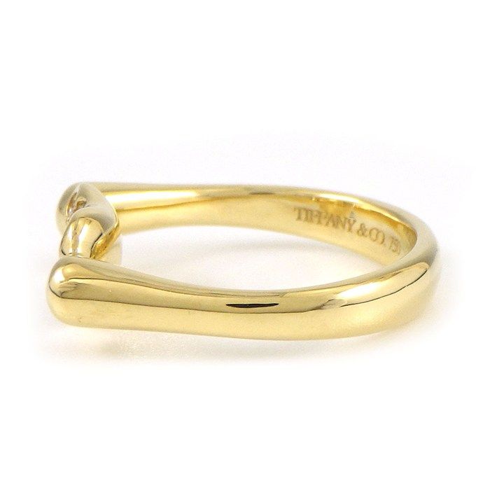 Tiffany & Co Pinky Ring Bean Design Mini Beans Pave Diamond 18K Yellow Gold — view 2