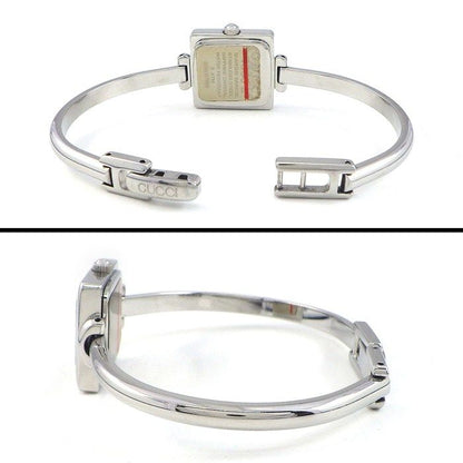 Gucci Watch Bangle Square Sunray Ice Blue Dial SS Quartz Analog — view 3