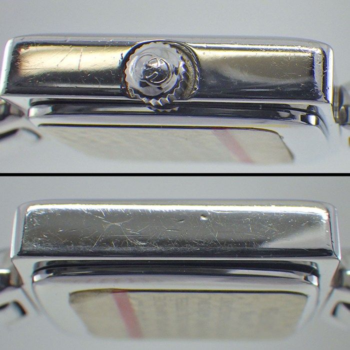 Gucci Watch Bangle Square Sunray Ice Blue Dial SS Quartz Analog — view 5