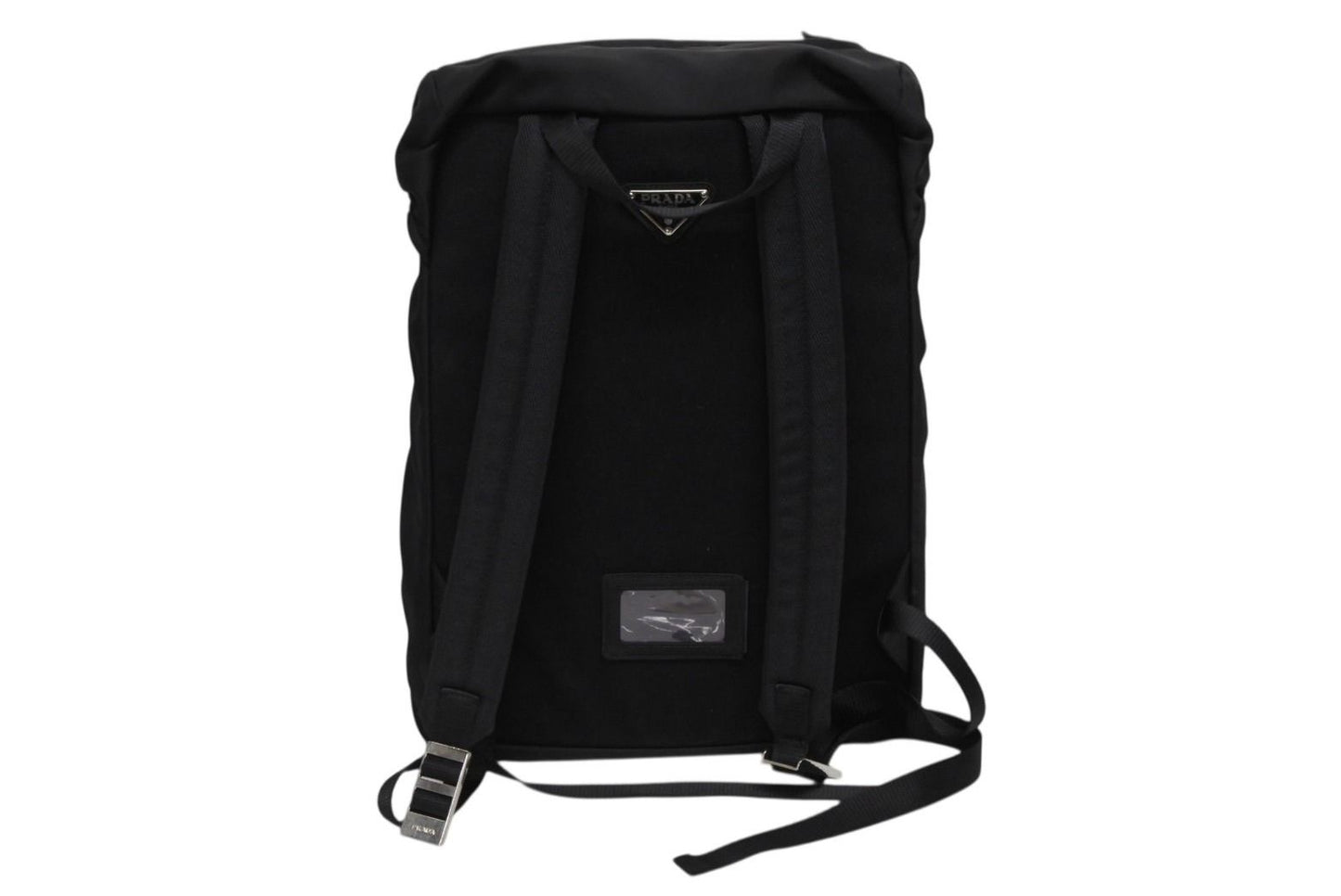 Prada Re-Nylon Backpack Black Silver — view 2