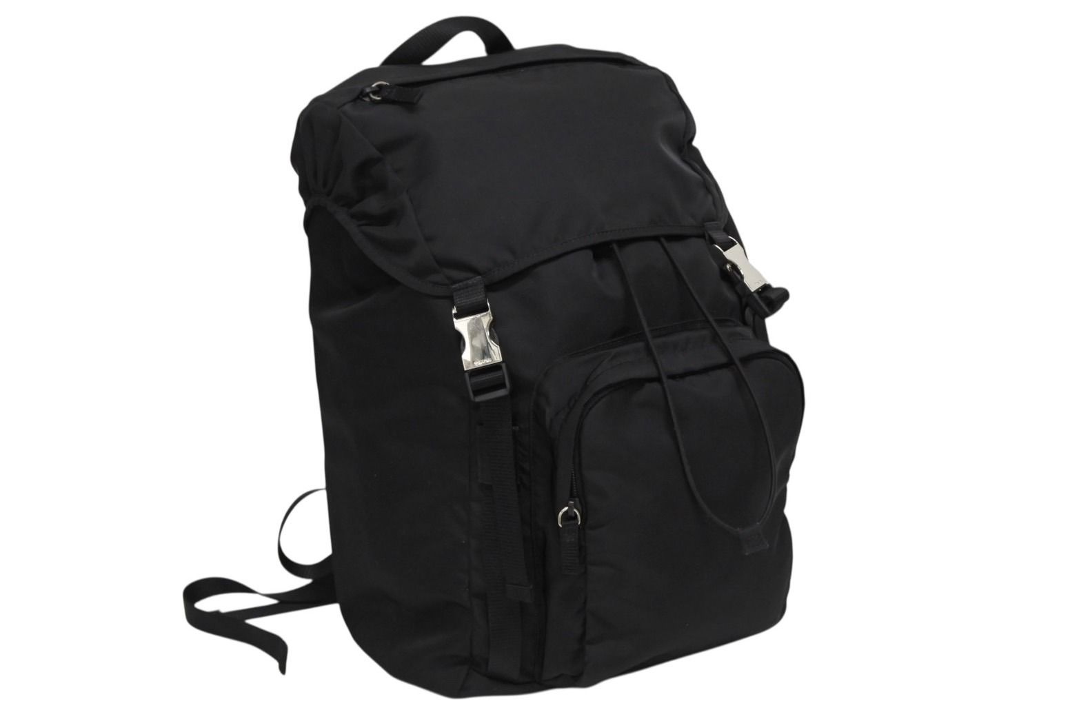 Prada Re-Nylon Backpack Black Silver — view 3