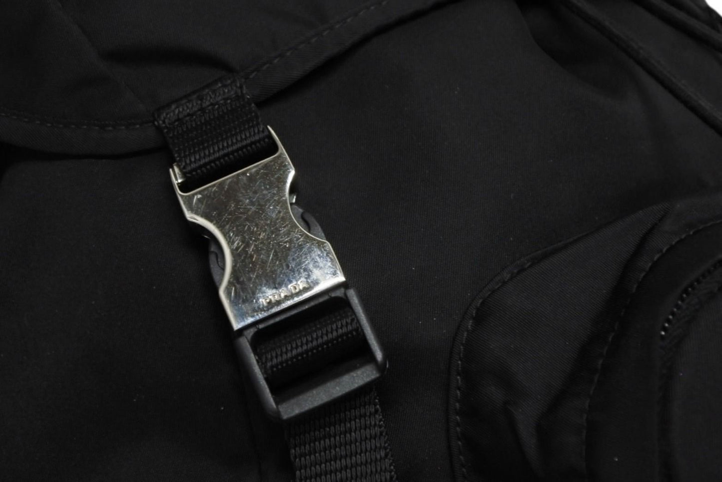 Prada Re-Nylon Backpack Black Silver — view 6
