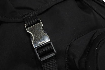 Prada Re-Nylon Backpack Black Silver — view 6