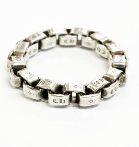 Chrome Hearts Box Chain Ring Silver