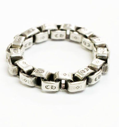 Chrome Hearts Box Chain Ring Silver