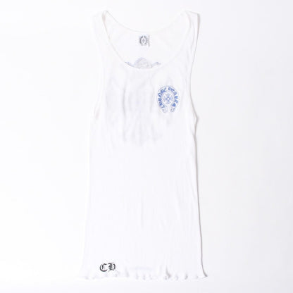Chrome Hearts Vintage Vine CH Plus Design Tank Top White Black Blue