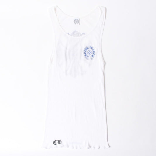 Chrome Hearts Vintage Vine CH Plus Design Tank Top White Black Blue