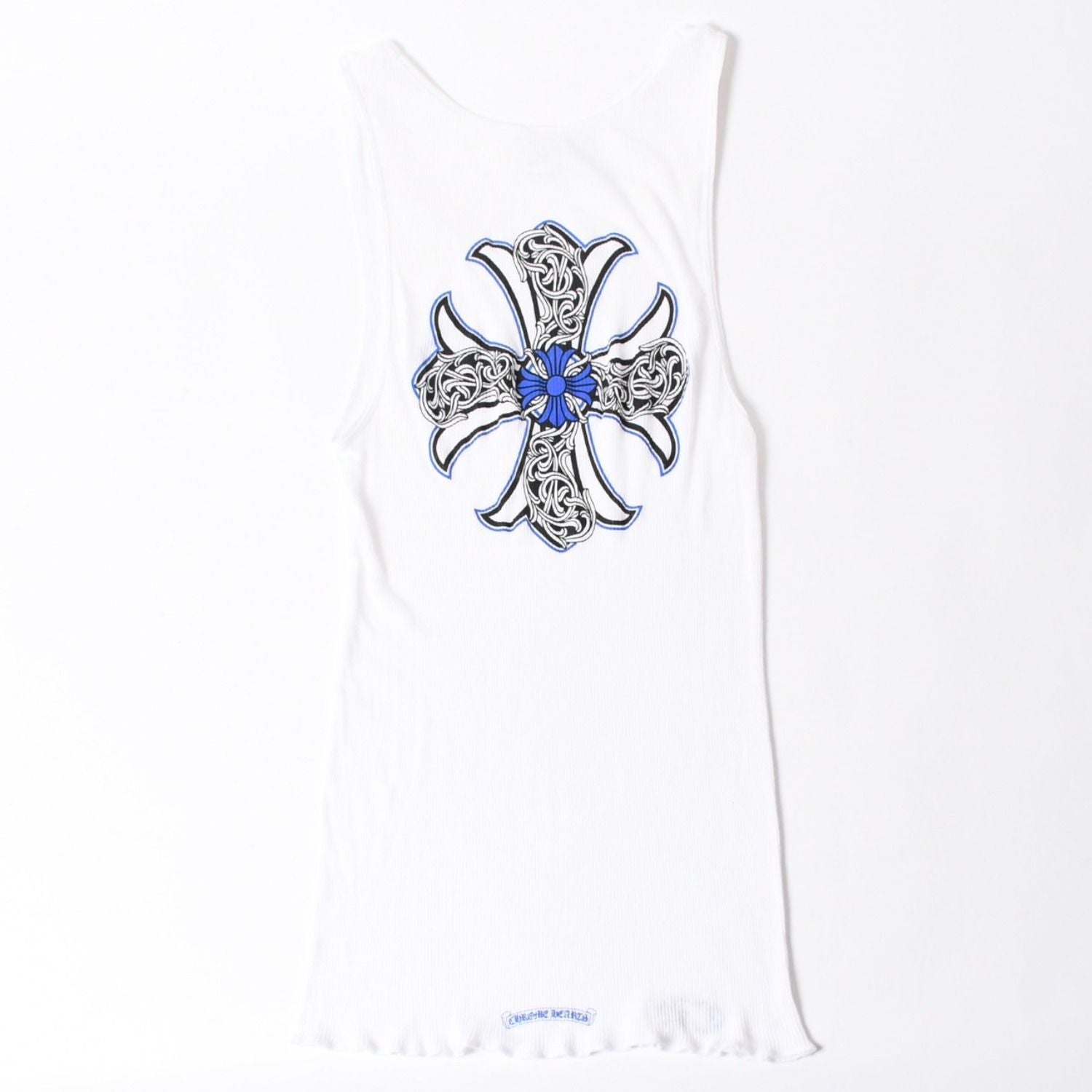 Chrome Hearts Vintage Vine CH Plus Design Tank Top White Black Blue — view 2