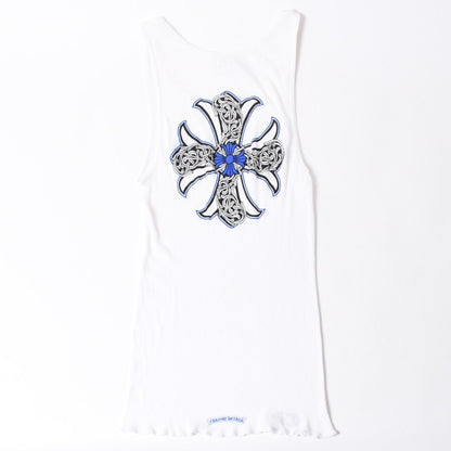 Chrome Hearts Vintage Vine CH Plus Design Tank Top White Black Blue — view 2