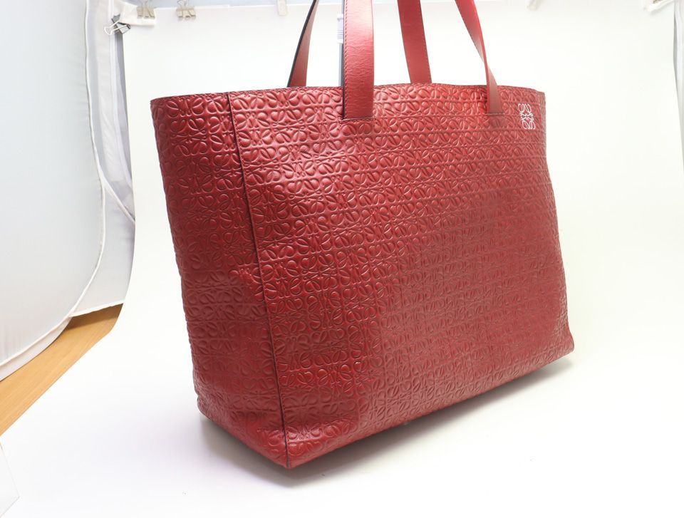 Loewe Repeat Anagram Leather Tote Bag — view 4