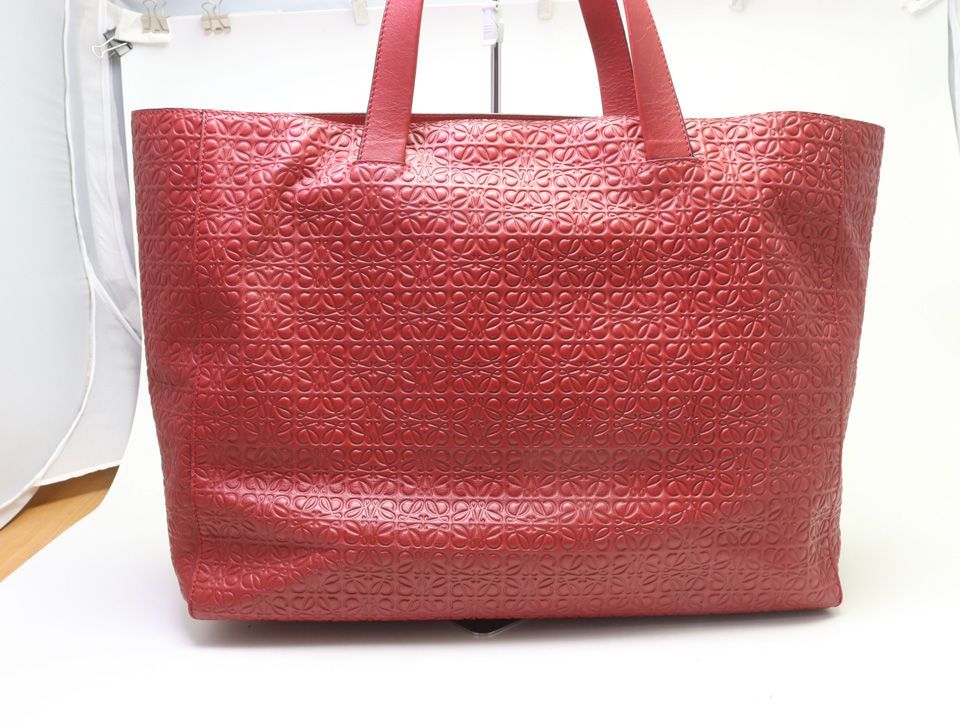 Loewe Repeat Anagram Leather Tote Bag — view 2