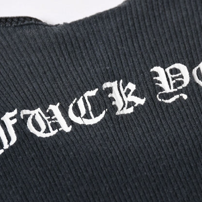 Chrome Hearts Vintage English Side Logo Tank Top Cotton Black White — view 6