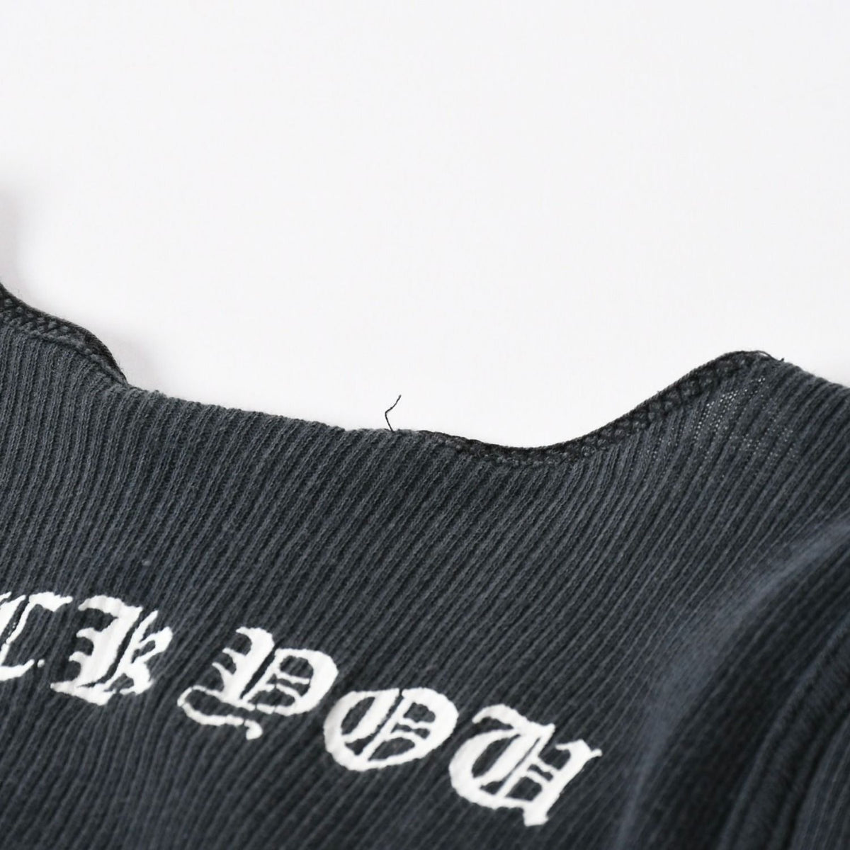 Chrome Hearts Vintage English Side Logo Tank Top Cotton Black White — view 7