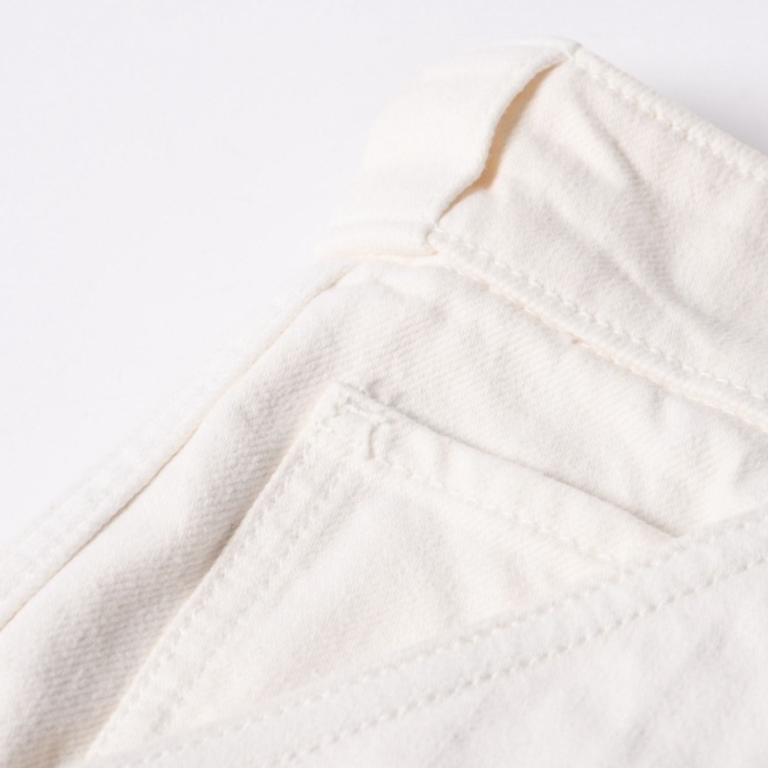 Prada White Denim Bermuda Shorts Half Metal Plate M Silver — view 5