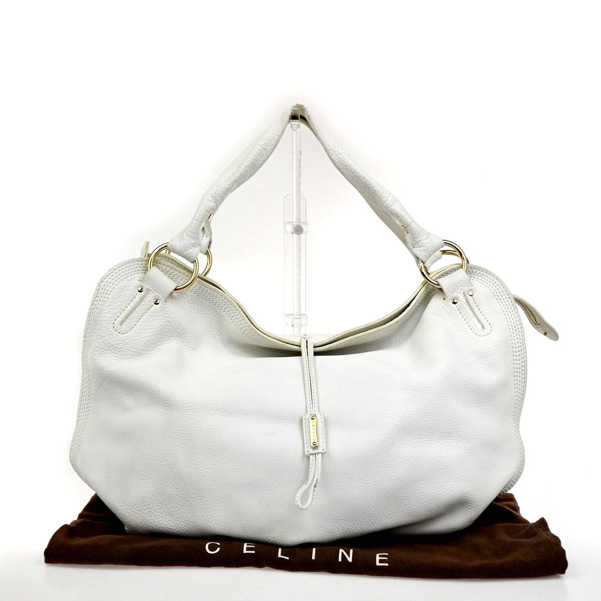 Celine Bittersweet Handbag White Leather