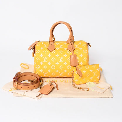 Louis Vuitton Speedy P9 Bandouliere 25 Boston Bag Yellow White