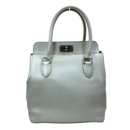 Hermes Toolbox 20 2-Way Shoulder Bag Evercolor Blue Glacier Light Gray