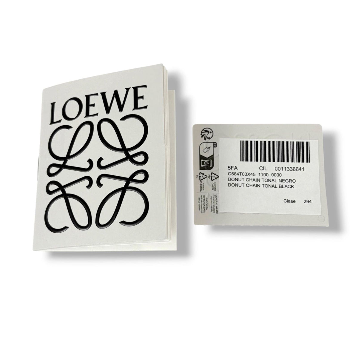 Loewe Donut Chain Tonal Shoulder Strap Black Leather — view 8