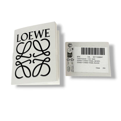 Loewe Donut Chain Tonal Shoulder Strap Black Leather — view 8