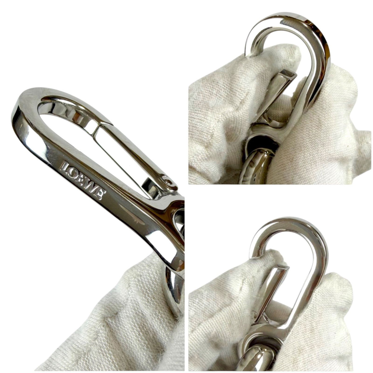 Loewe Donut Chain Tonal Shoulder Strap Black Leather — view 7