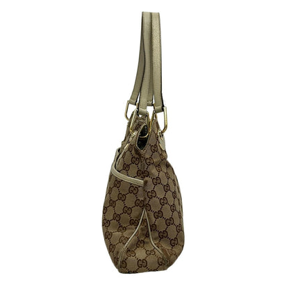 Gucci Tote Bag Eclipse Beige Dark Brown Ivory Leather — view 4