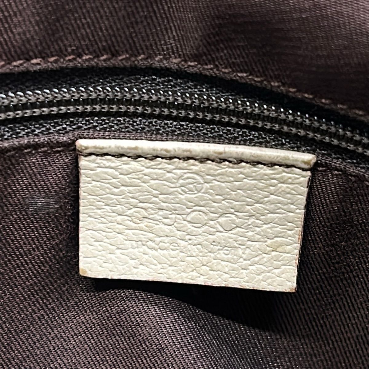 Gucci Tote Bag Eclipse Beige Dark Brown Ivory Leather — view 8