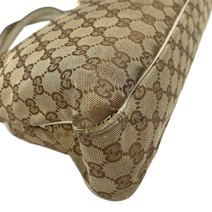 Gucci Tote Bag Eclipse Beige Dark Brown Ivory Leather — view 6