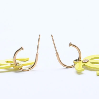 Chanel CC Logo Hoop Earrings 03 Metal Gold Plated Yellow — view 7
