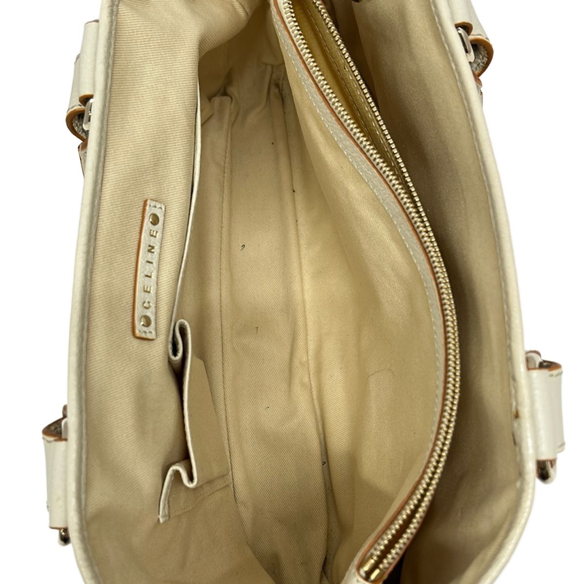 Celine Tote Bag Boogie Ivory Leather — view 7