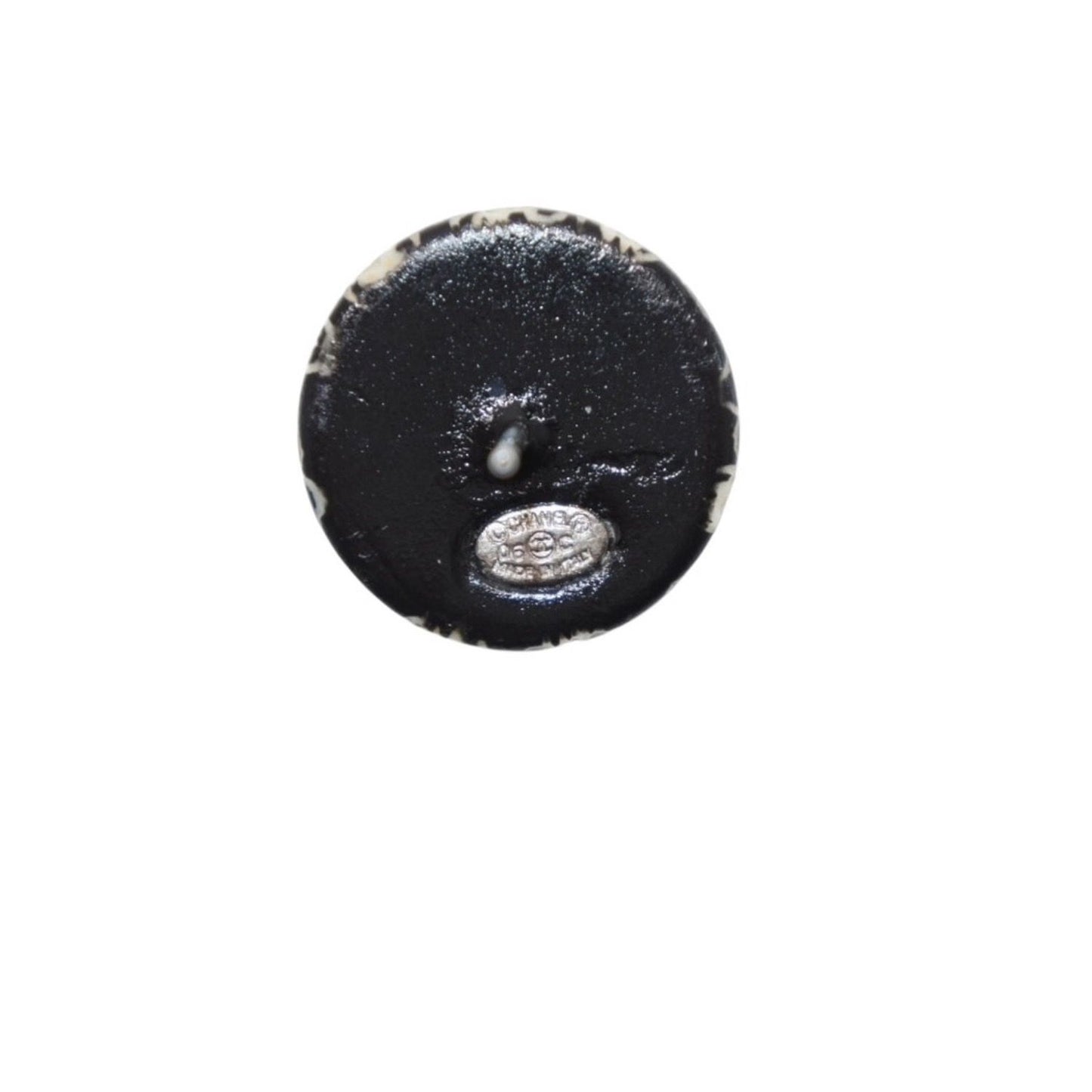 Chanel Earrings CC Logo Button &camellia Black 06c CC&camellia Silver — view 8