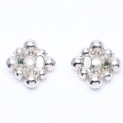 Chanel Earrings Round Big Stone 09 Silver Color Rhinestone — view 6