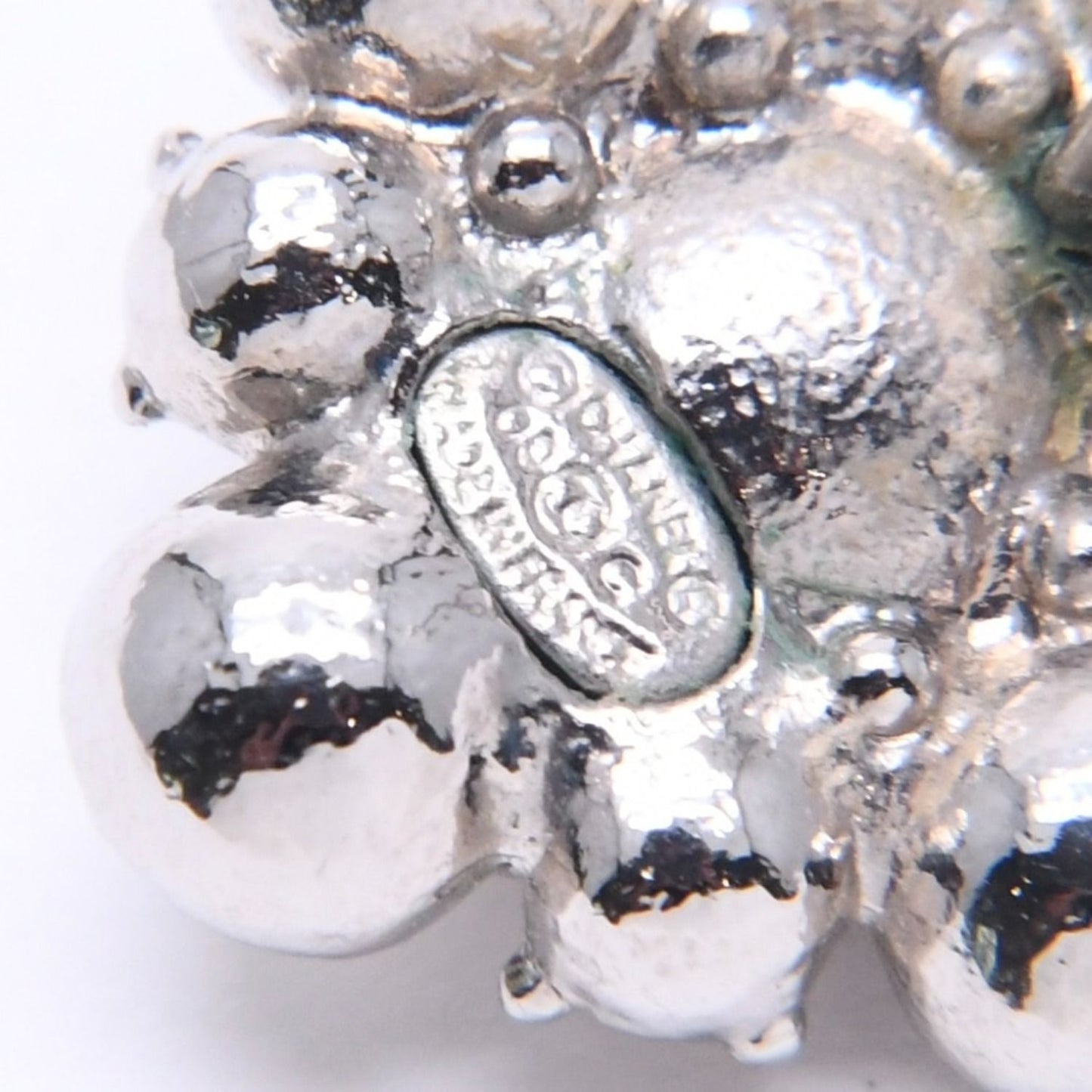 Chanel Earrings Round Big Stone 09 Silver Color Rhinestone — view 8
