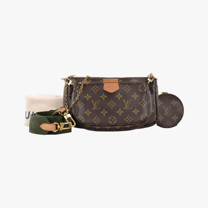 Louis Vuitton Multy Pochette Soir Monogram Brown Khaki Canvas