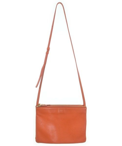 Celine Leather Trio Large Shoulder Bag Orange — view 3