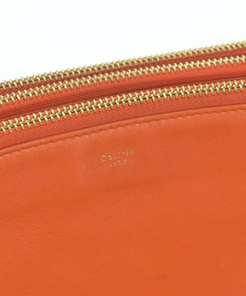 Celine Leather Trio Large Shoulder Bag Orange — view 6