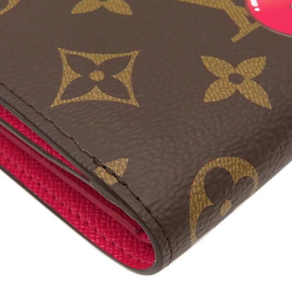 Louis Vuitton Bifold Wallet LV TM Portefeuille Lisa Monogram Canvas Cherry Gold — view 4