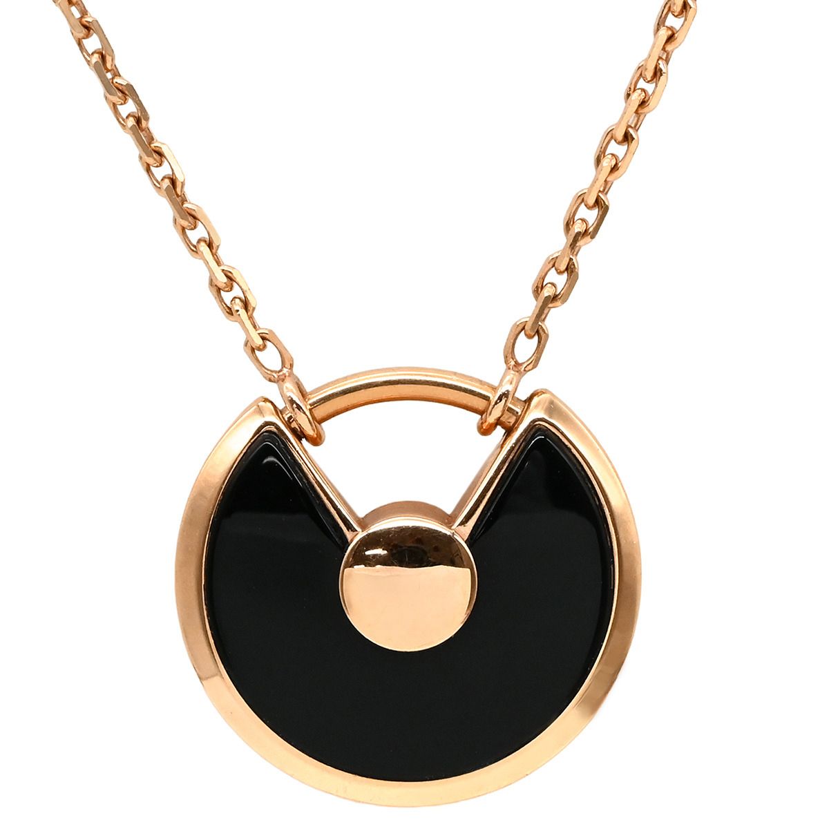 Cartier Necklace Amulette de Cartier Pink Gold Black PG 18k Diamond Onyx — view 2