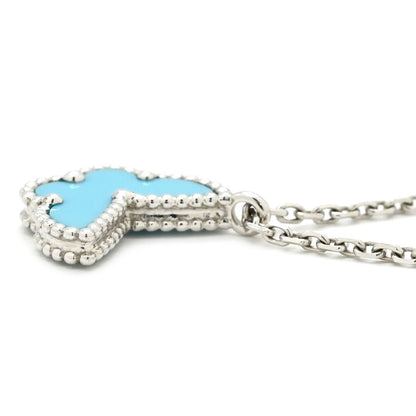 Van Cleef & Arpels Necklace Sweet Alhambra Papillon Blue White Gold 18K — view 2
