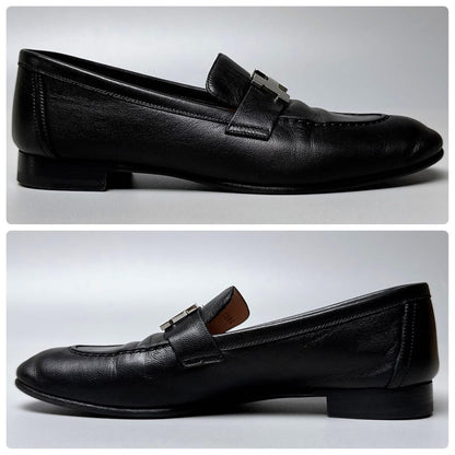 Hermes Mokarin Paris Black Loafers — view 5