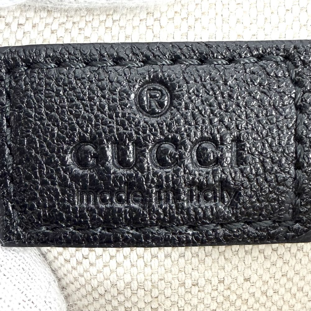Gucci Shoulder Bag Blondie Interlocking Bag Crossbody Leather Black Gold — view 5