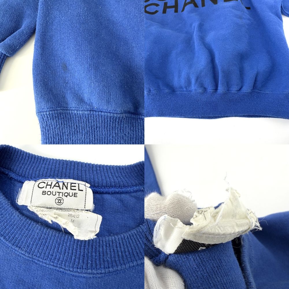 Chanel Sweatshirt CC Logo Vintage Blue Cotton Spring Autumn — view 5