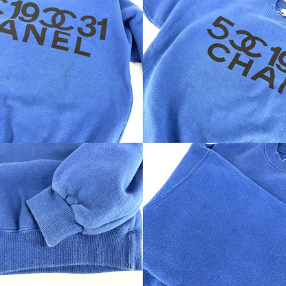 Chanel Sweatshirt CC Logo Vintage Blue Cotton Spring Autumn — view 4